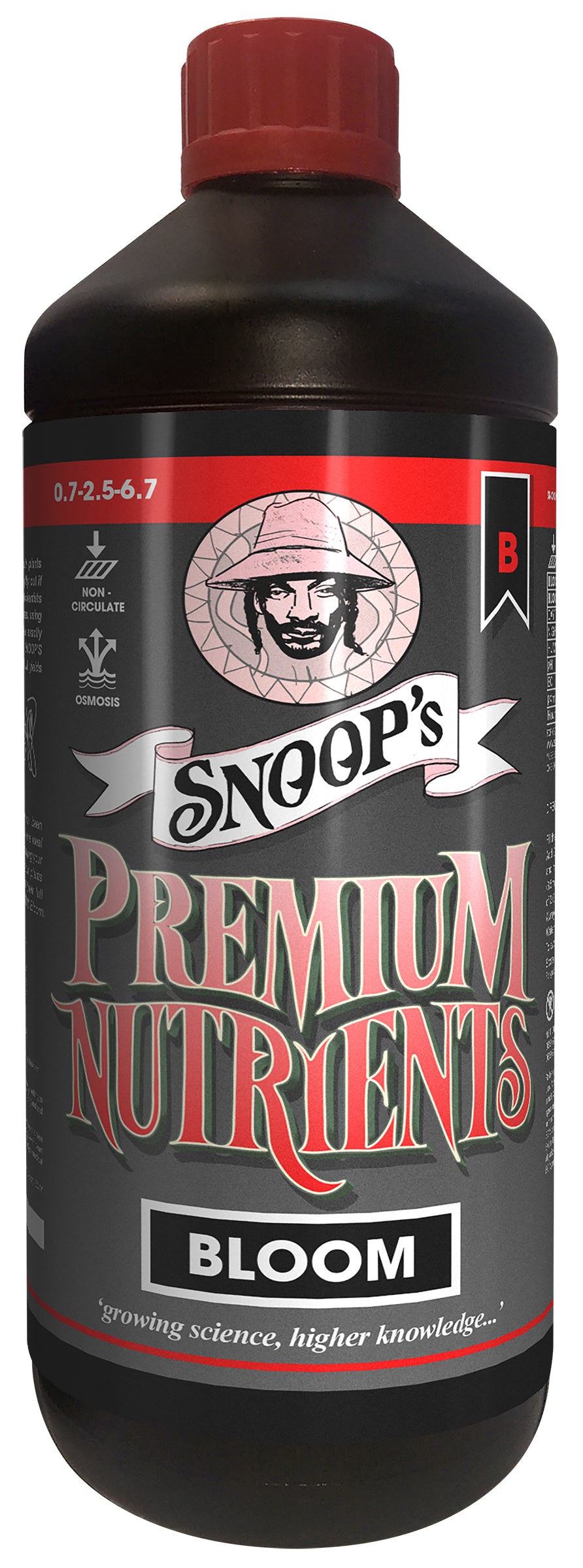 Snoop's Premium Nutrients Bloom B Non-Circulating 1 Liter (Soil and Hydro Run To Waste)
