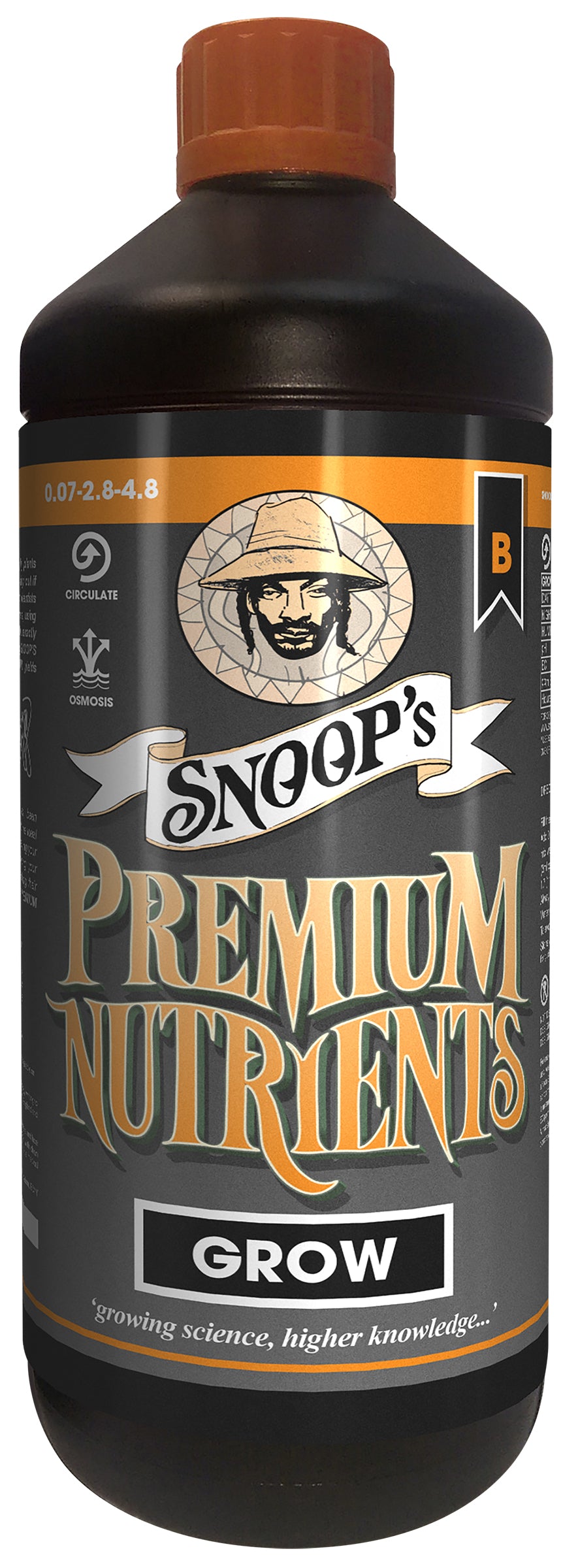 Snoop's Premium Nutrients Grow B Circulating 1 Liter (Hydro Recirculating)