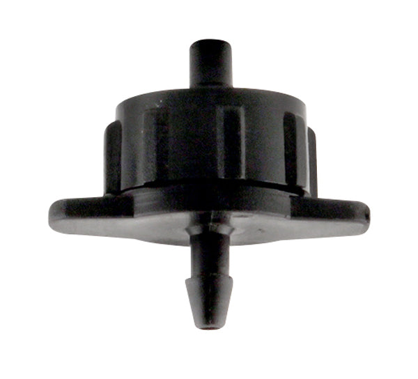 Hydro Flow Regulated Push-In Button Emitter Black 1 GPH