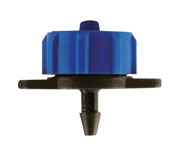 Hydro Flow Regulated Push-In Button Emitter Blue 2 GPH